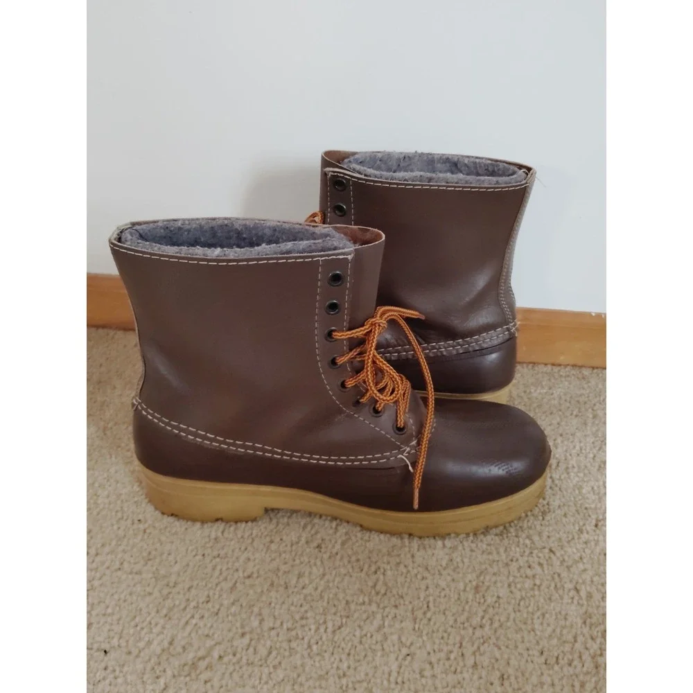 Kamik Canada Insulated Duck Boots Men 13 Brown Waterproof Hunting Winter 90s/Y2K